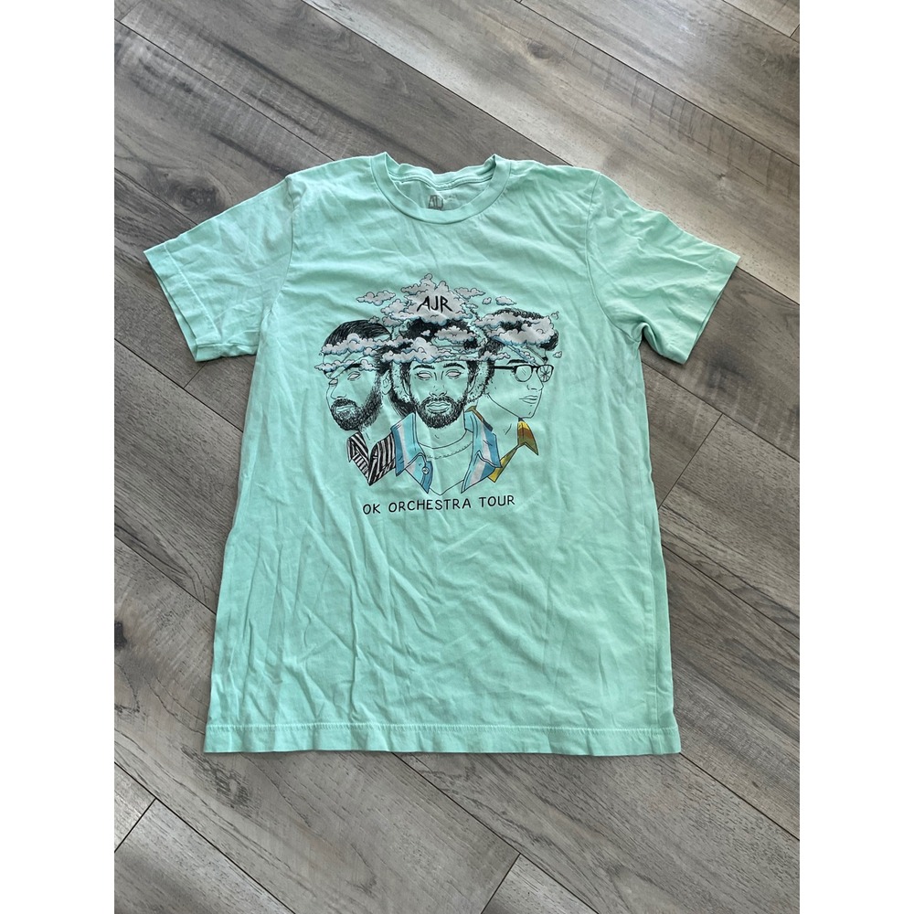 AJR OK Orchestra Tour Mint Green Graphic T-Shirt Mens Medium Concert Band‎ Tee
